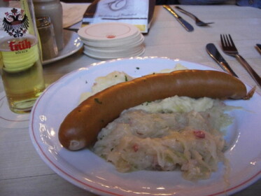 ドイツでの初ソーセージ