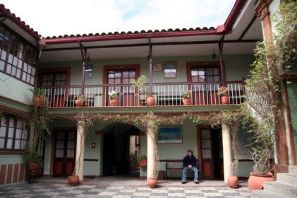 Hostal Republicaの中庭