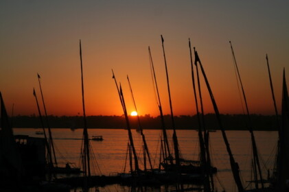 ナイル川の夕焼け