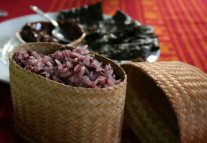 赤米のもち米と海苔