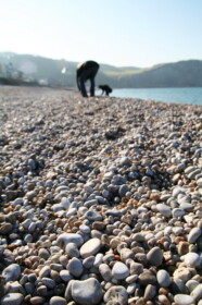 エトルタの海岸は可愛くて小さい石がいっぱい。