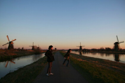 夕暮れに見とれて