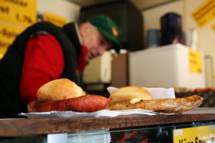 ドレスデンのソーセージ屋台