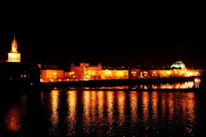 カレル橋からの夜景