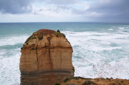 高波、強風の中での観光