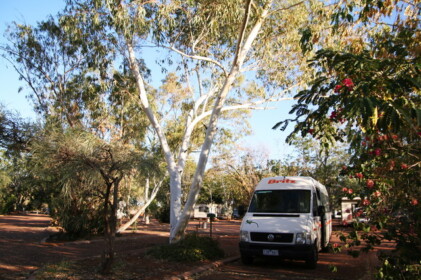 テナントクリークのキャラバンパークにて