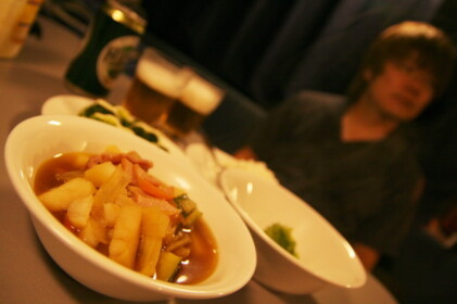 キャンピングカー、最後の夕飯