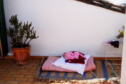 昼寝中のレベッカ