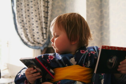 瞳の色に合わせた青の浴衣