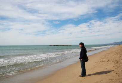 4月1日　人がいない海