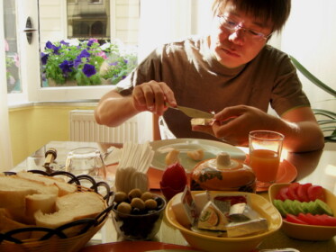 朝食のパンも美味しい