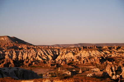 赤く染まった夕焼けのローズバレー